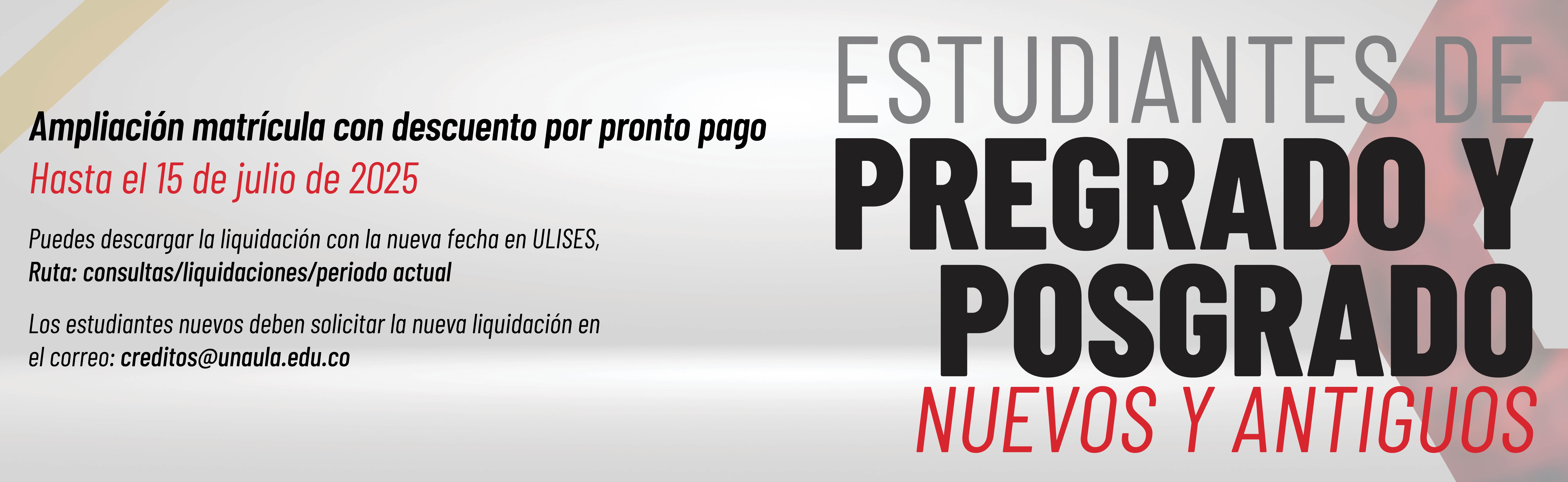 Pronto pago - 15 de julio