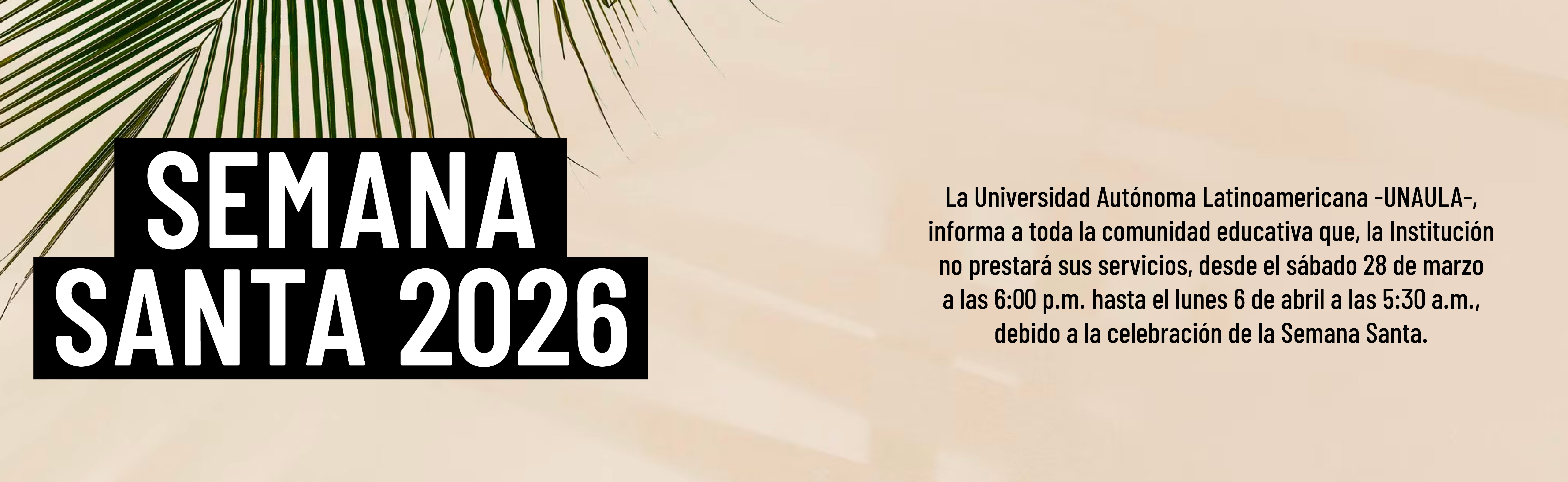 Banner semana santa 2026