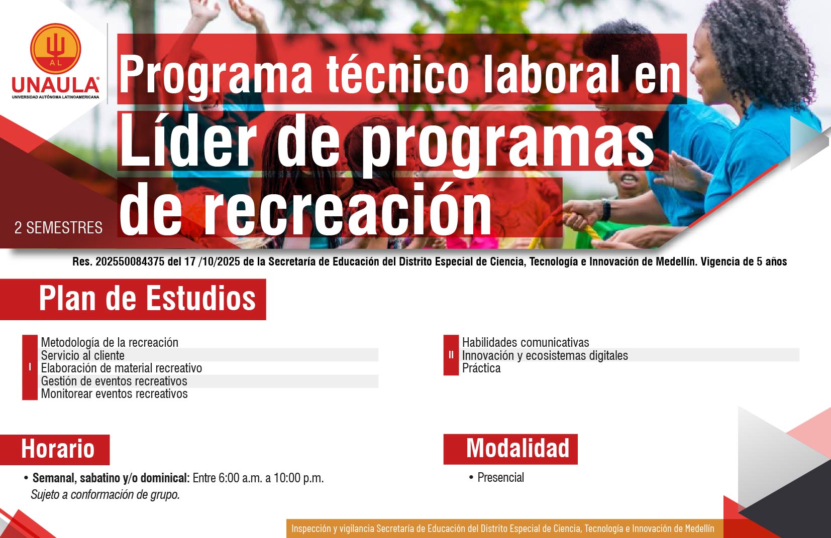Plan de Estudios Técnica Líder de programas de recreación