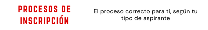 Procesos de Inscripción