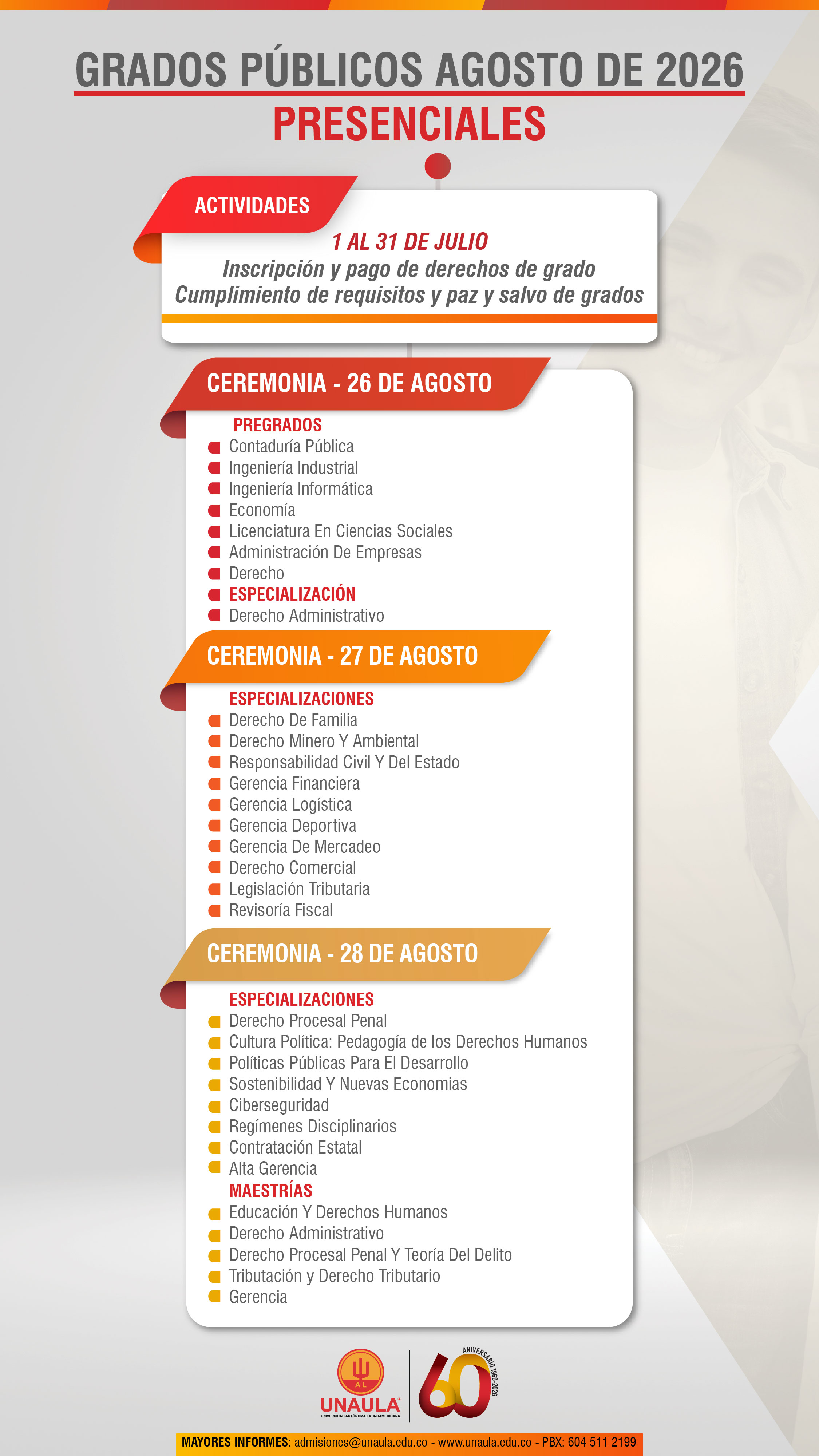 Grados agosto