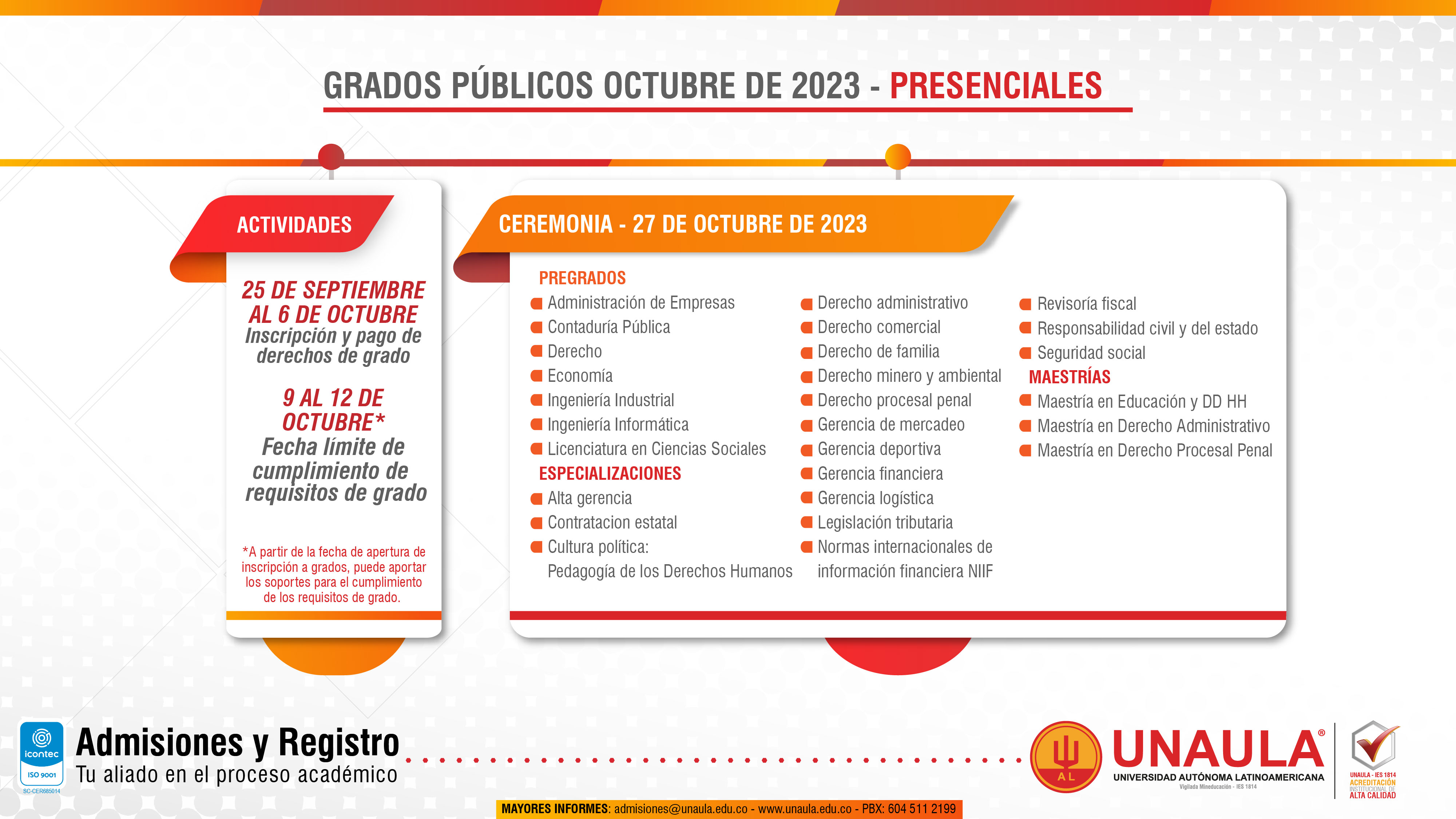 Grados Octubre